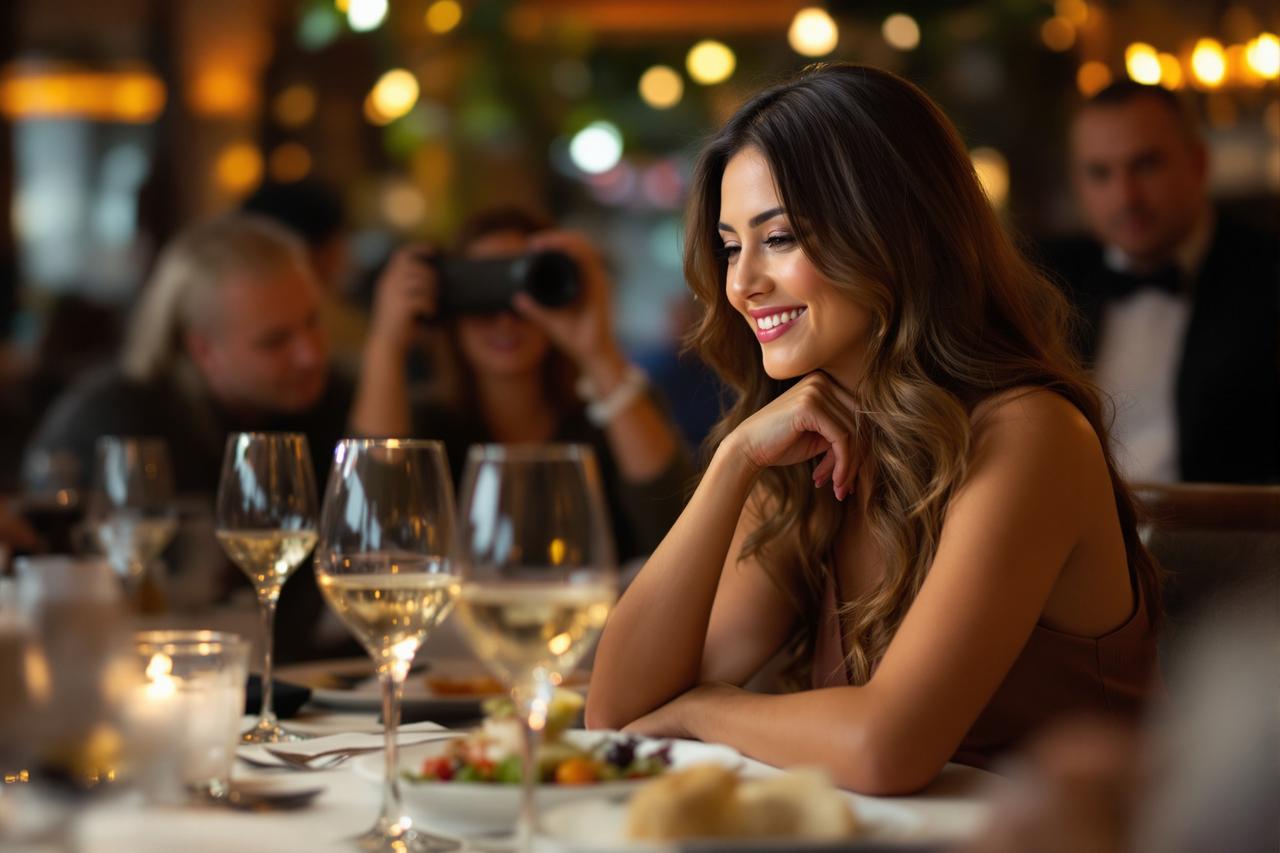 知名女星与富商秘密约会被拍，两人关系曝光引发热议